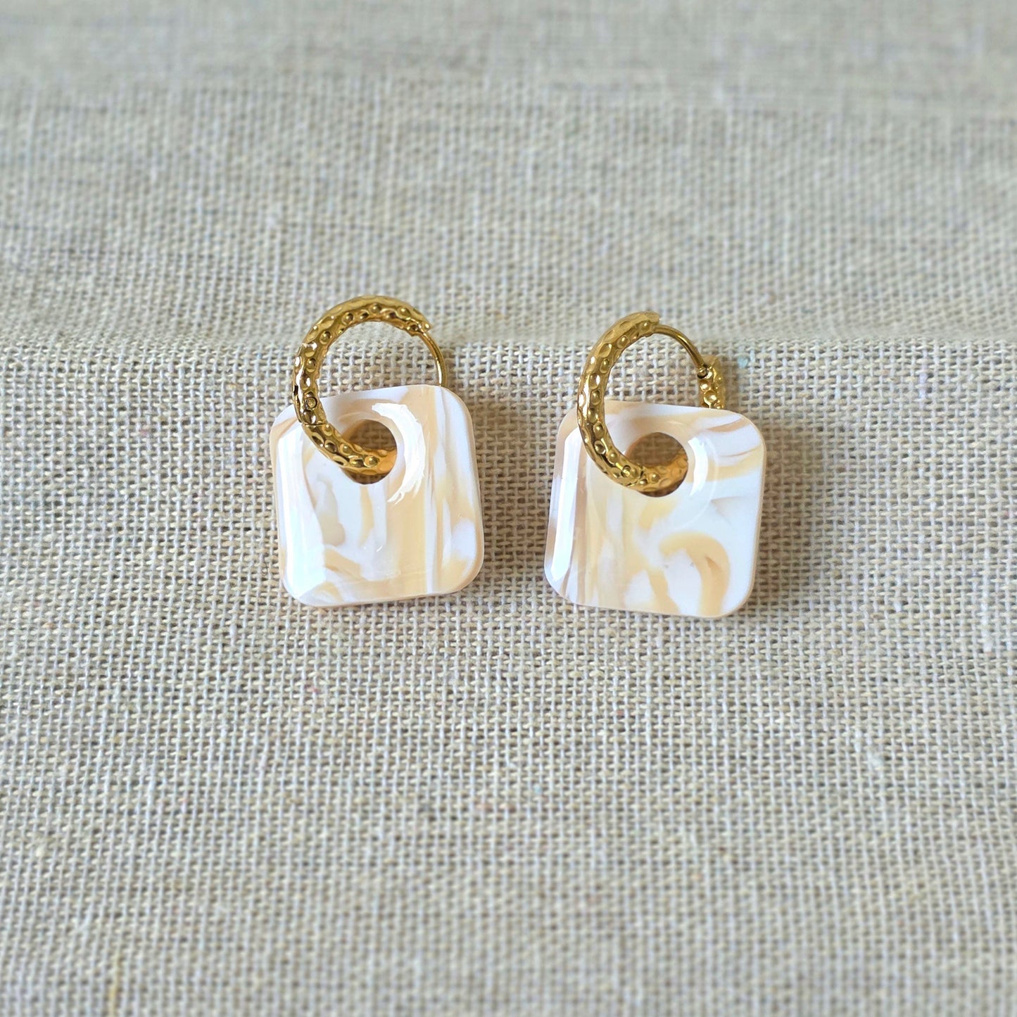Earrings Wind Marble Charms