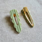 Hair Clips Sage